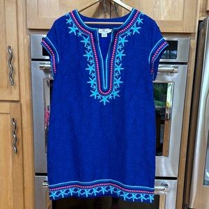 Vineyard Vines Women’s Blue Embroidered Tunic Dress